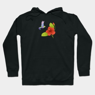 Hibiscus and Hummingbird Hoodie